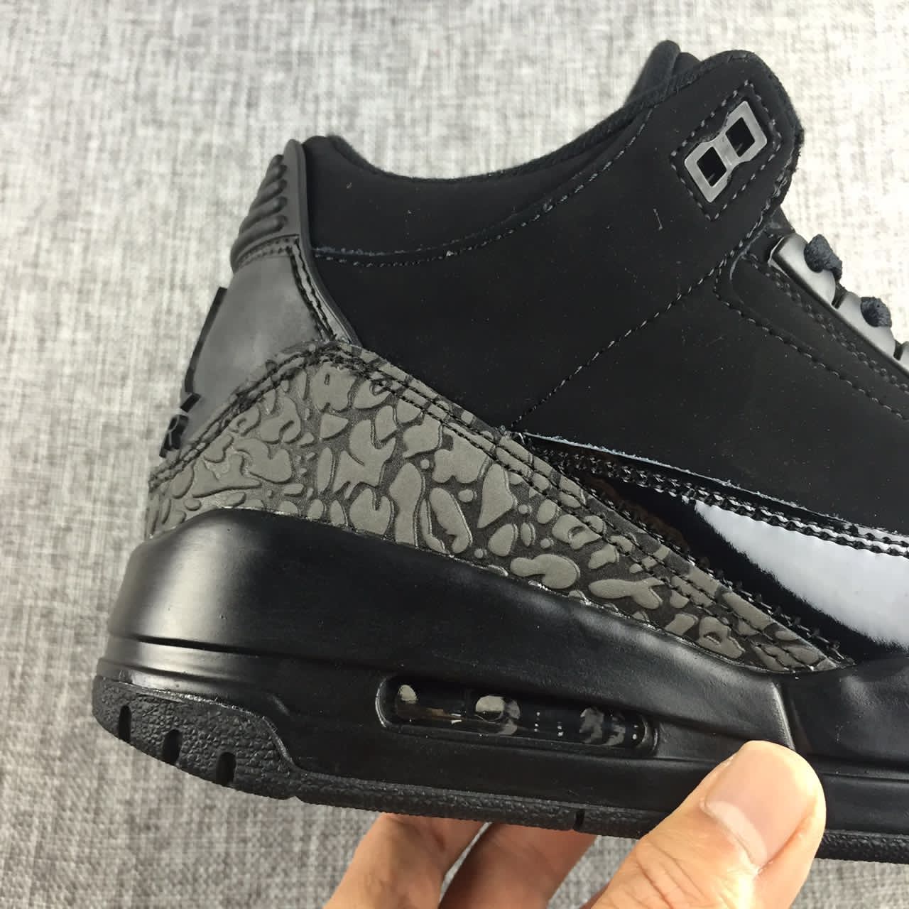 Air Jordan 3 black cat original matte leather 318376-0008