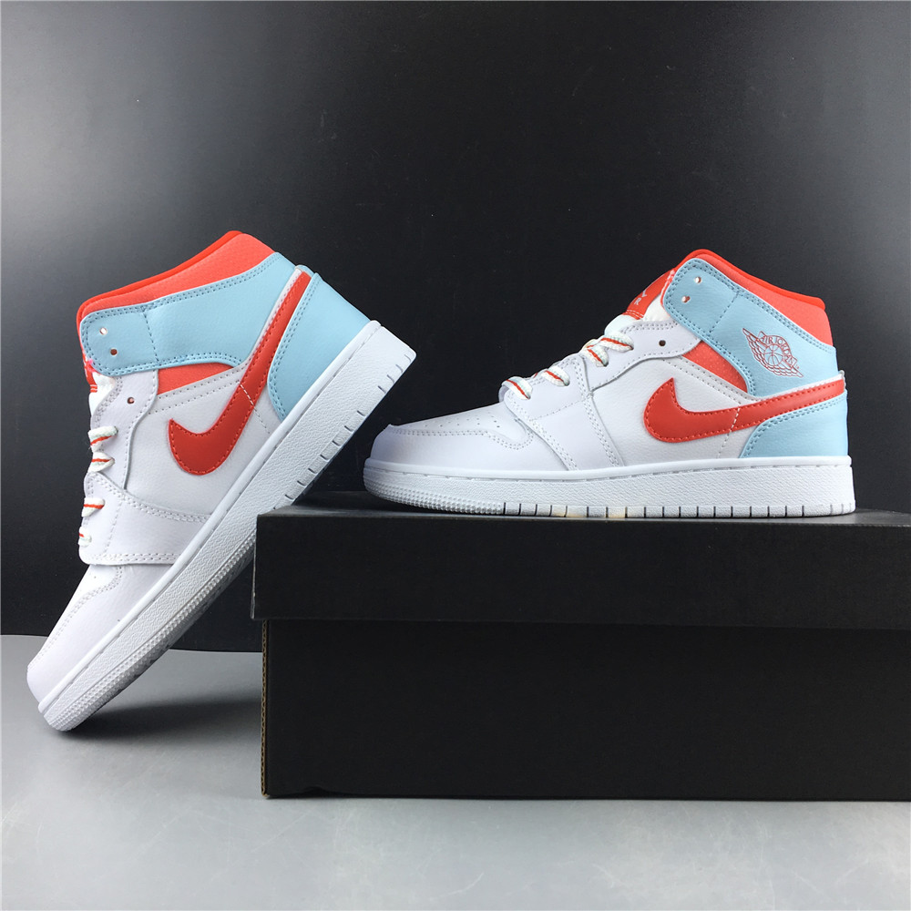 Air Jordan 1 Mid White Topaz Mist 555112-104