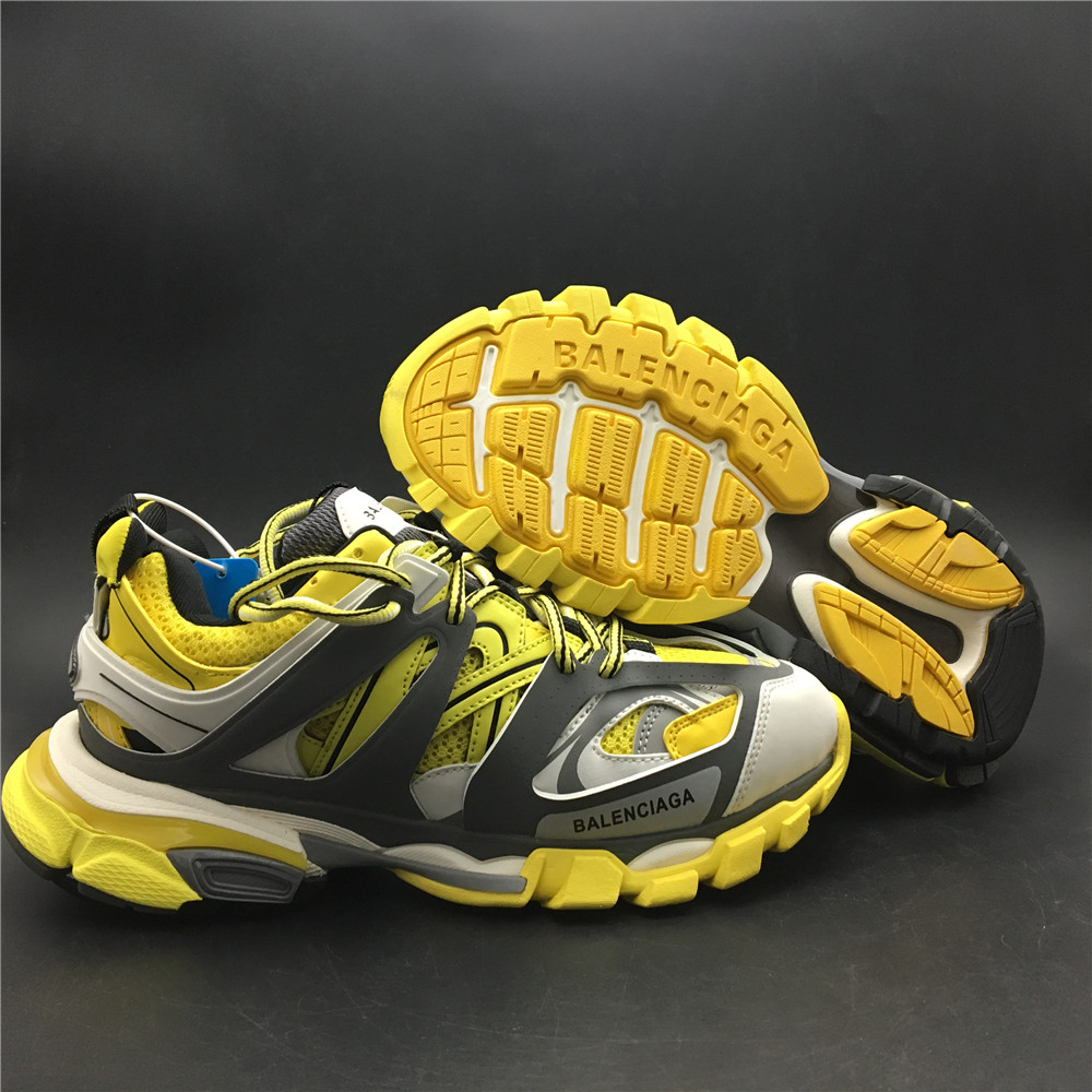 Blncig Track Trainers Yellow Black White 542436 W1GB2 7184
