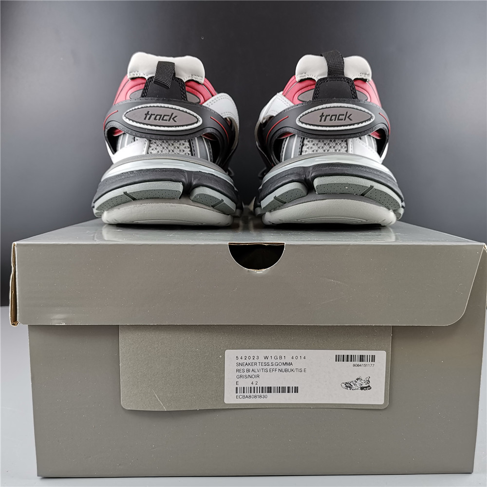 Blncig Track Trainers Red Grey White