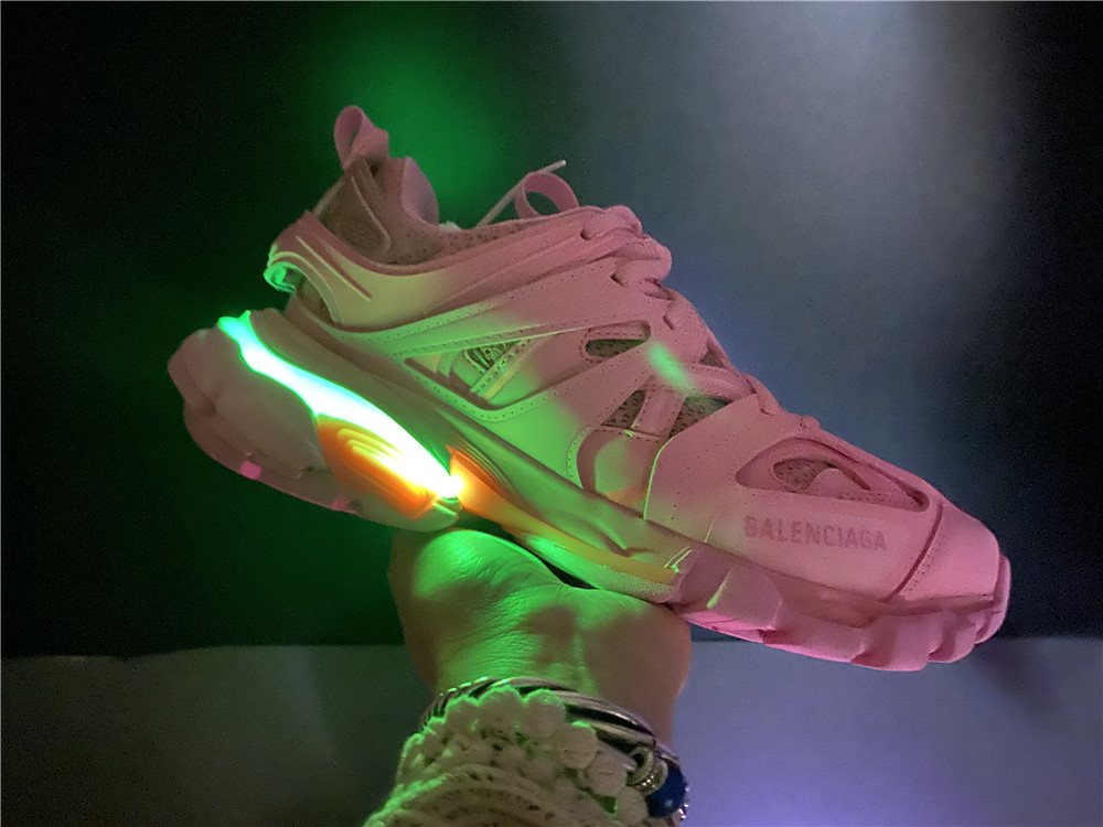 Blncig Track Trainers Pink Led