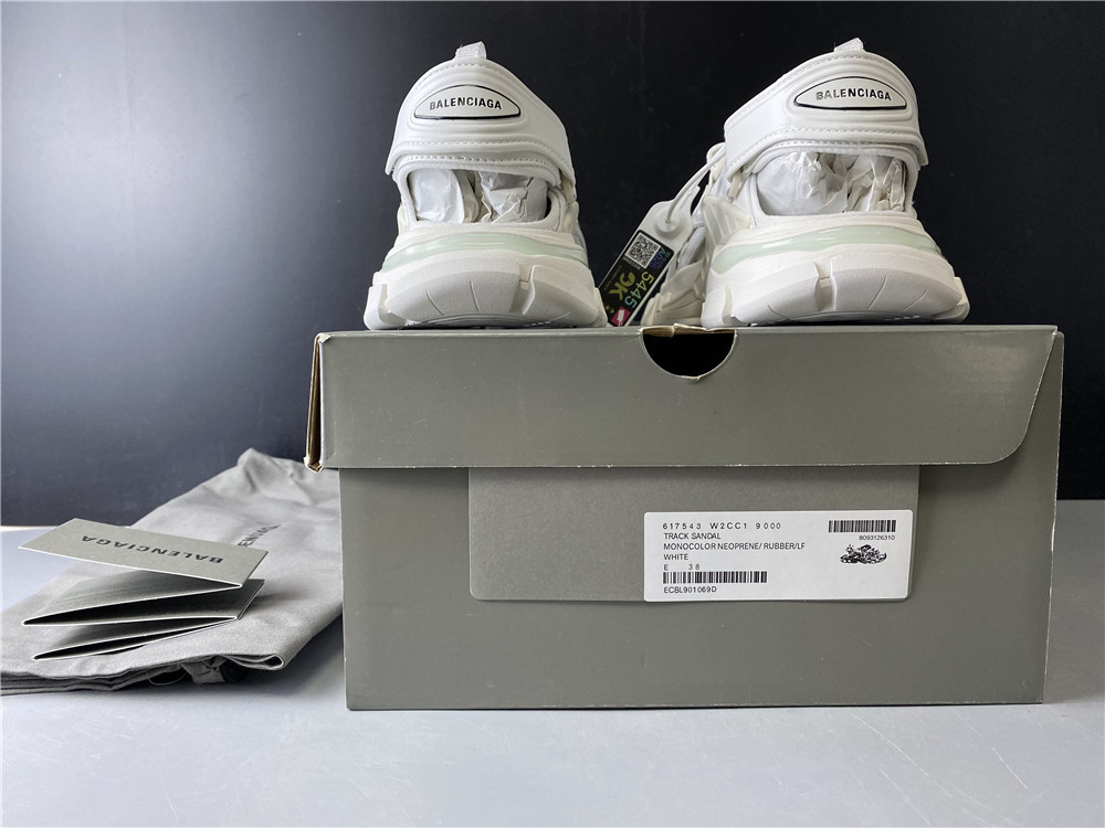 Blncig Track Sandal White