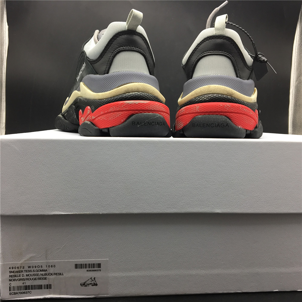 Blncig Triple S Black Grey Red
