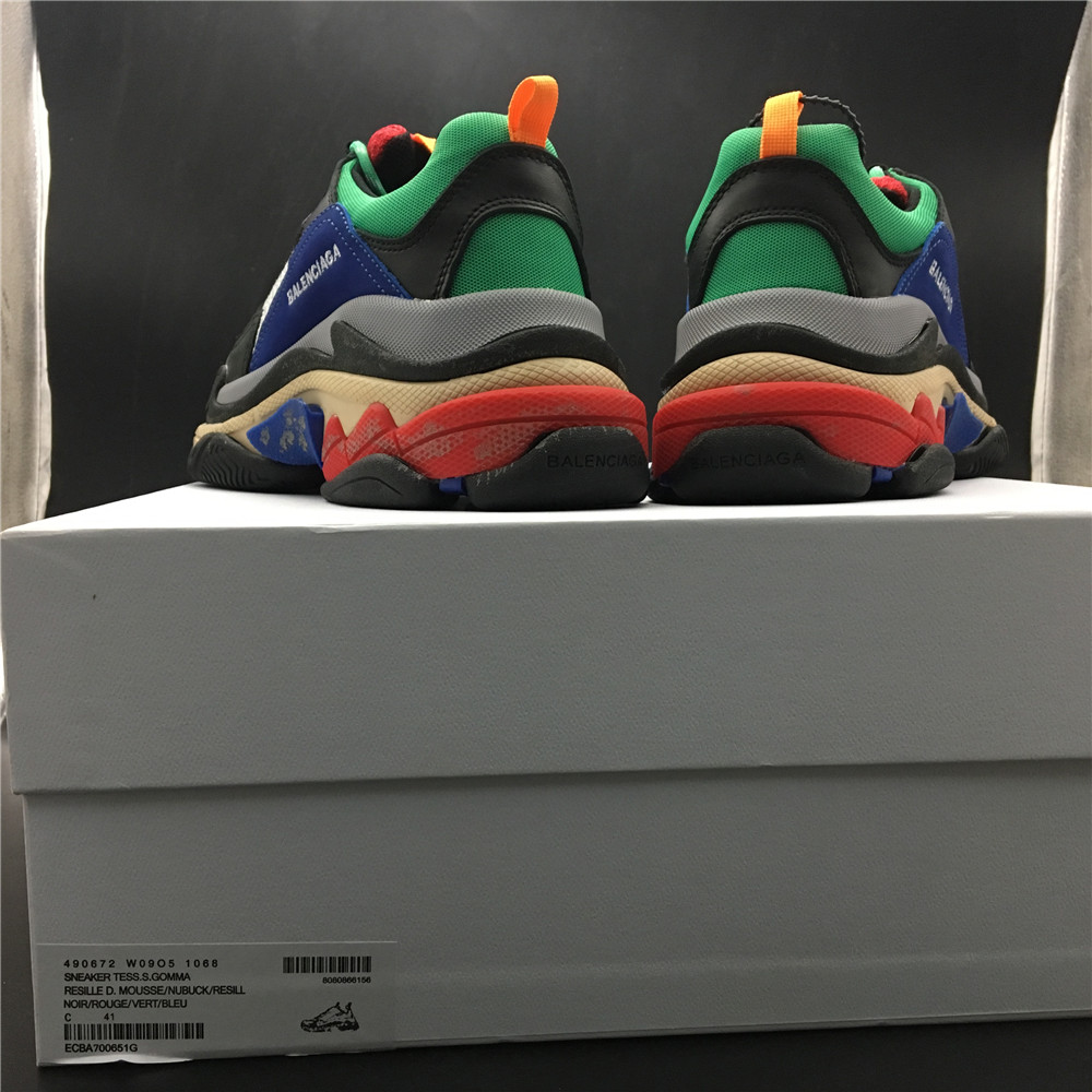 Blncig Triple S Black/Green/Blue/Grey