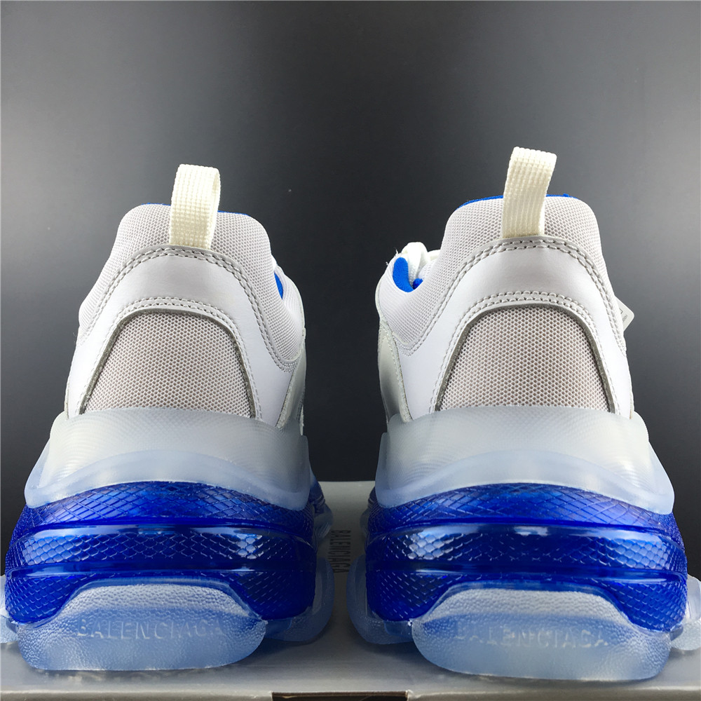 Blncig Triple S Clear Sole White Blue