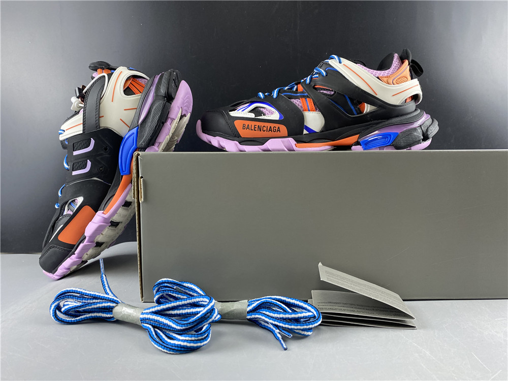 Blncig Track Trainers Black Orange