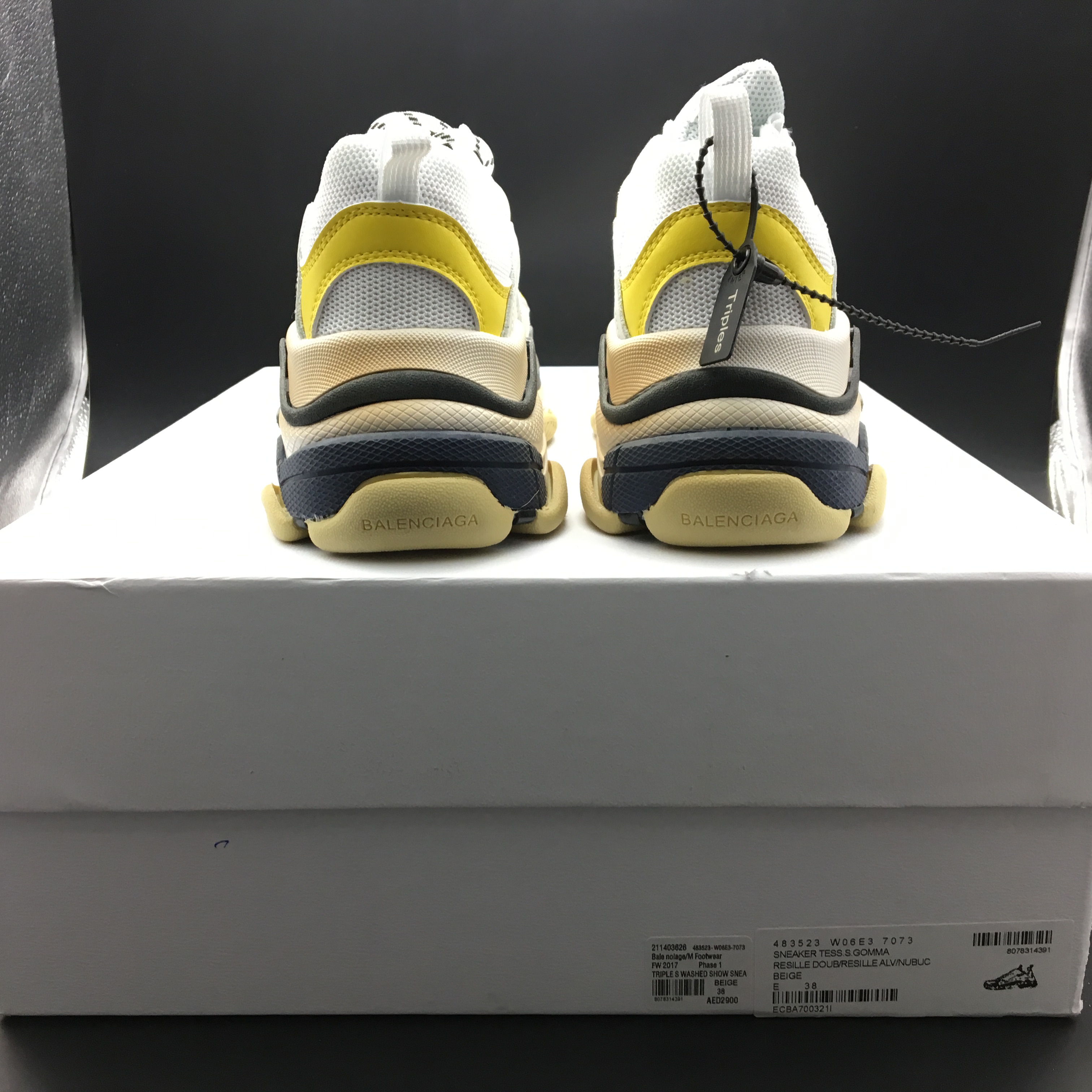 Blncig Triple S DSM Black Yellow 483513-W06F1-9080
