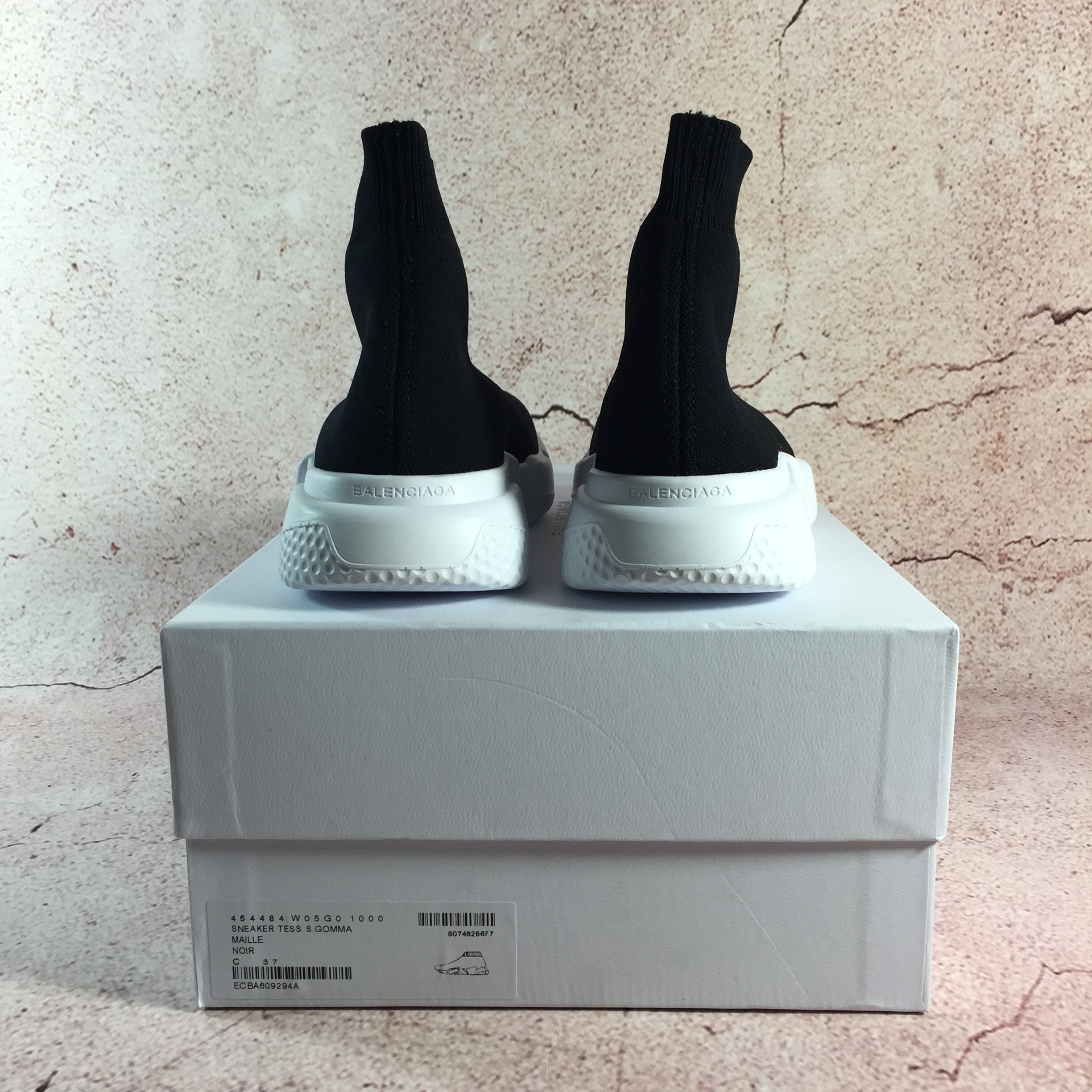 Blncig Speed Trainer Mid White Black 454484 W05G0 1000