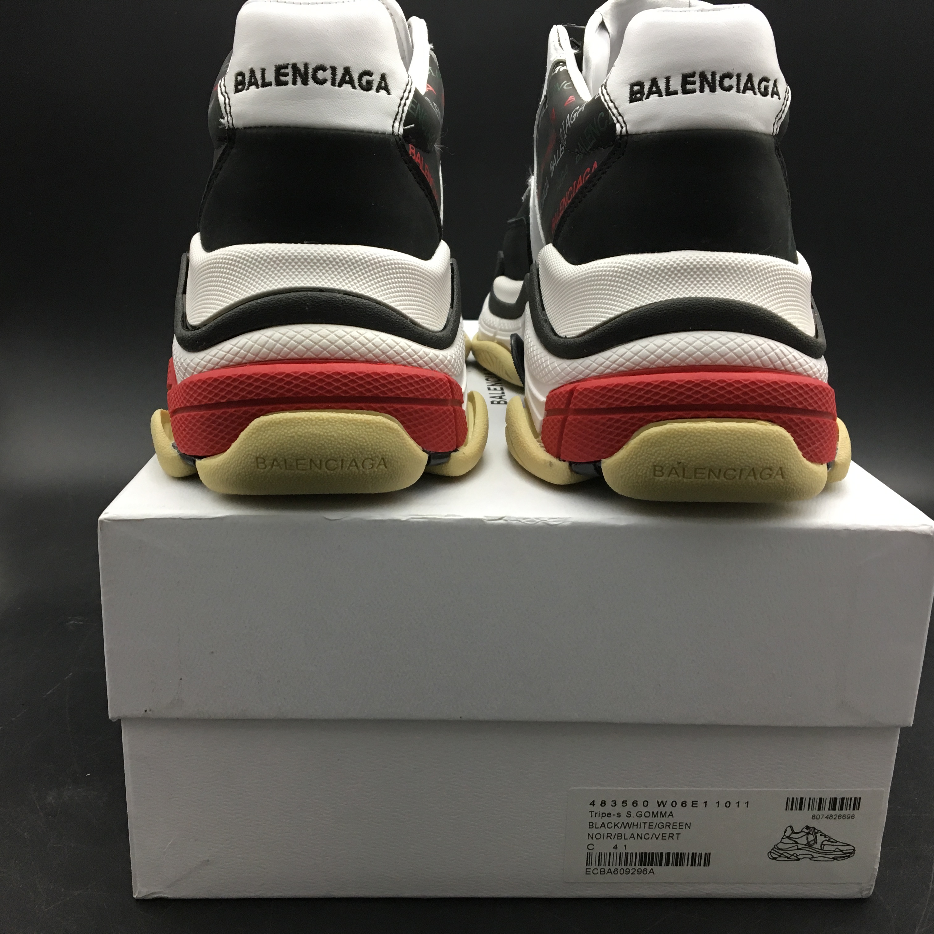 Blncig Black & White 17FW Triple S 483560-W06E1-1011