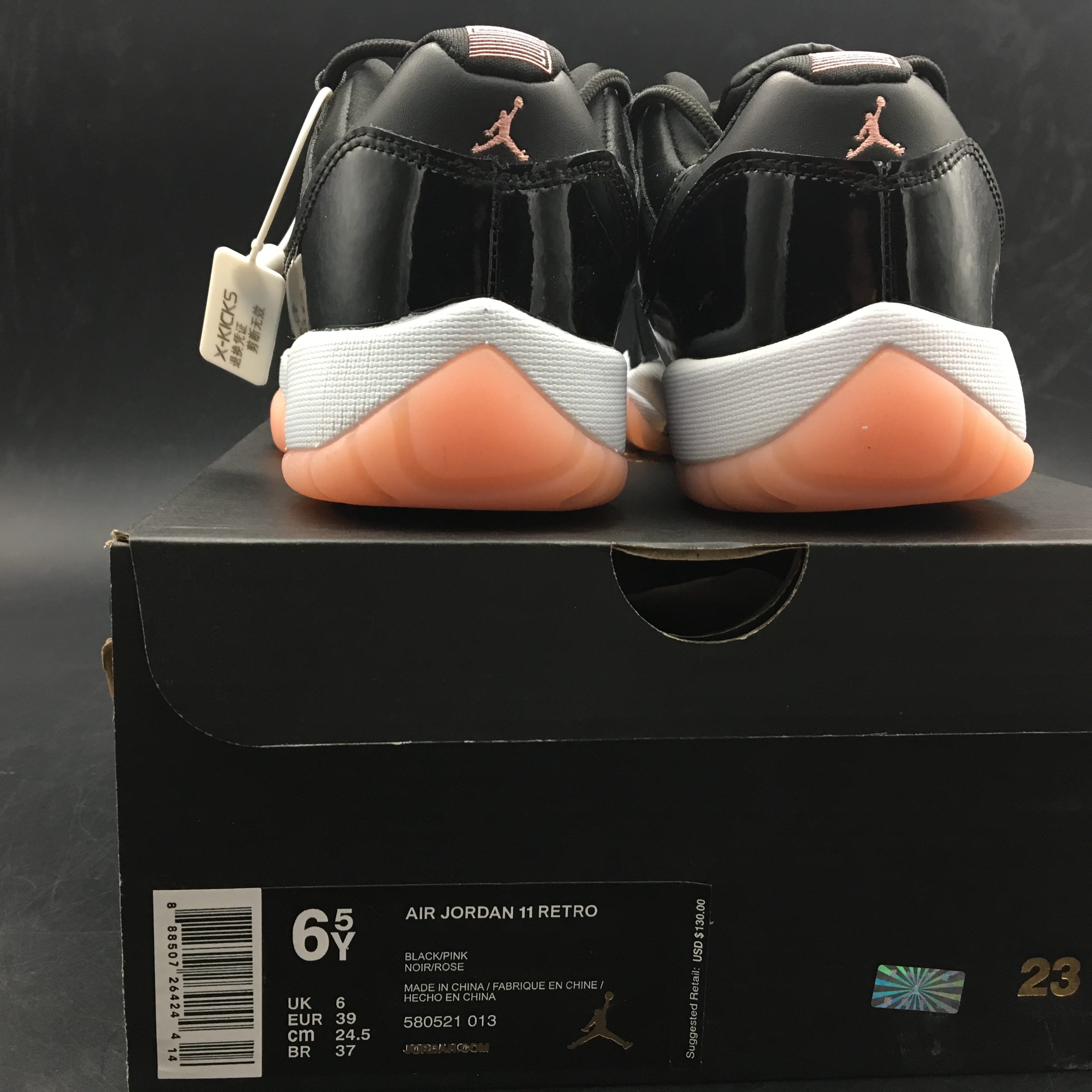 Air Jordan 11 Retro Low AJ11 black powder low 580521-013