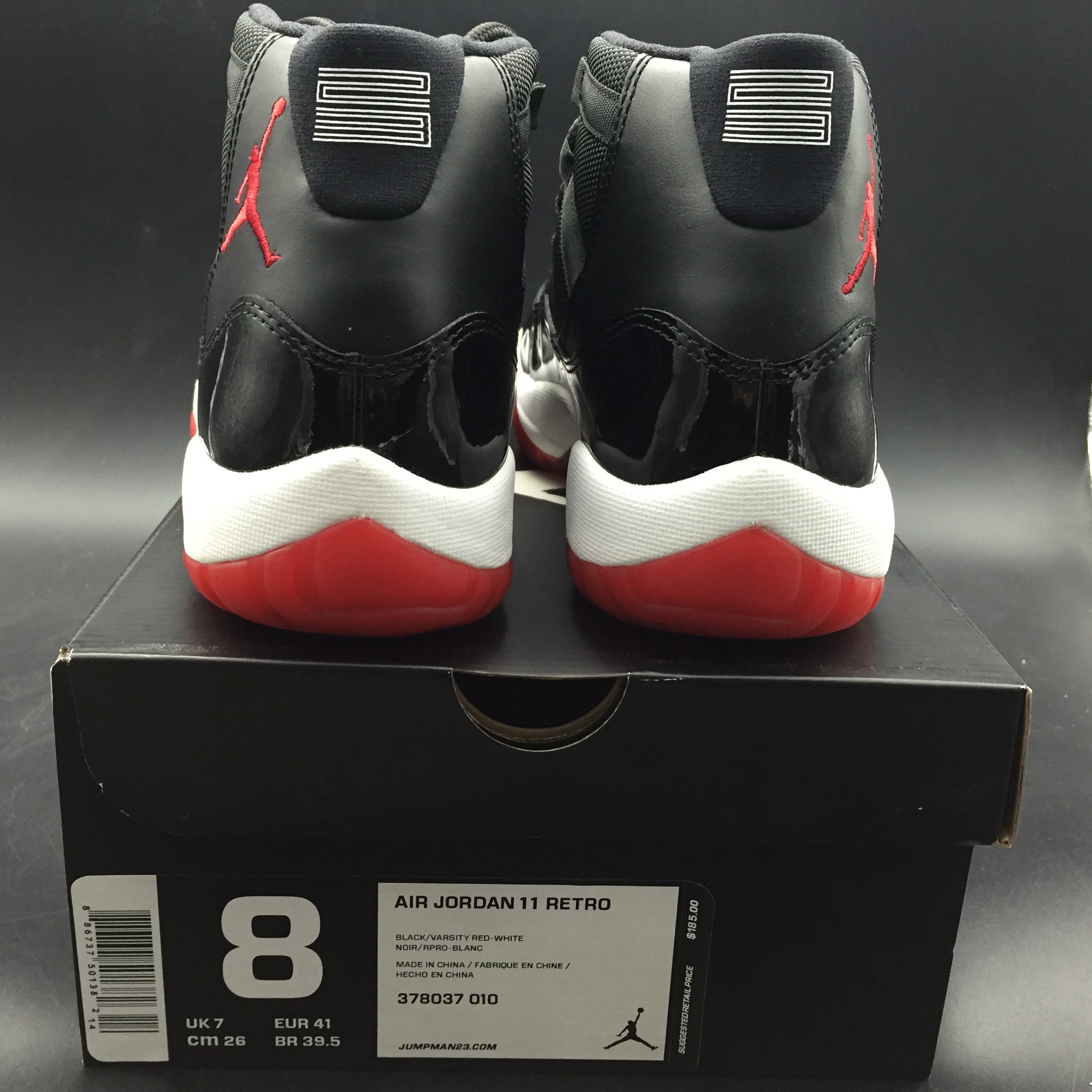 Air Jordan11 Black and Red 378037-010