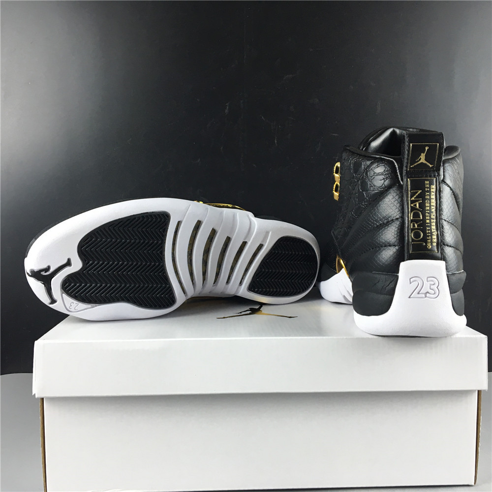 Jordan 12 Retro Black Metallic Gold White (W) AO6068-007