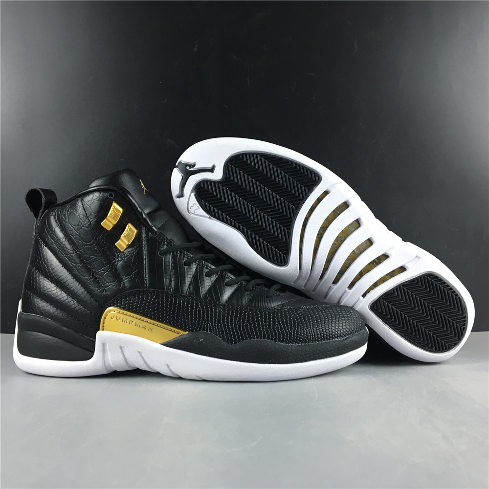 Jordan 12 Retro Black Metallic Gold White (W) AO6068-007