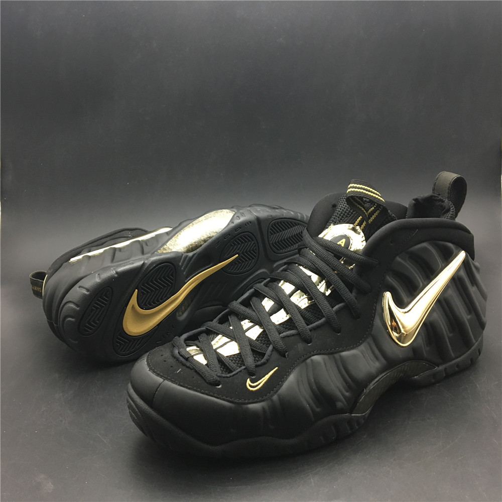 Nike Air Foamposite Pro Black Metallic Gold 624041-009