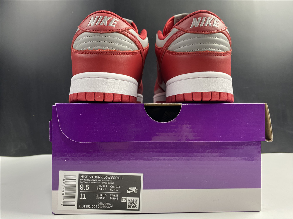 Nike Dunk Low Medium Grey Varsity Red UNLsVttn DD1391-002