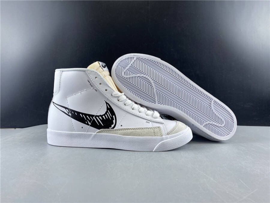 Nike Blazer Mid 77 Sketch White Black CW7580-101