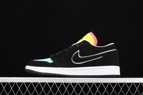 Air Jordan 1 Low Black Aurora Green Laser Orange CK3022-013