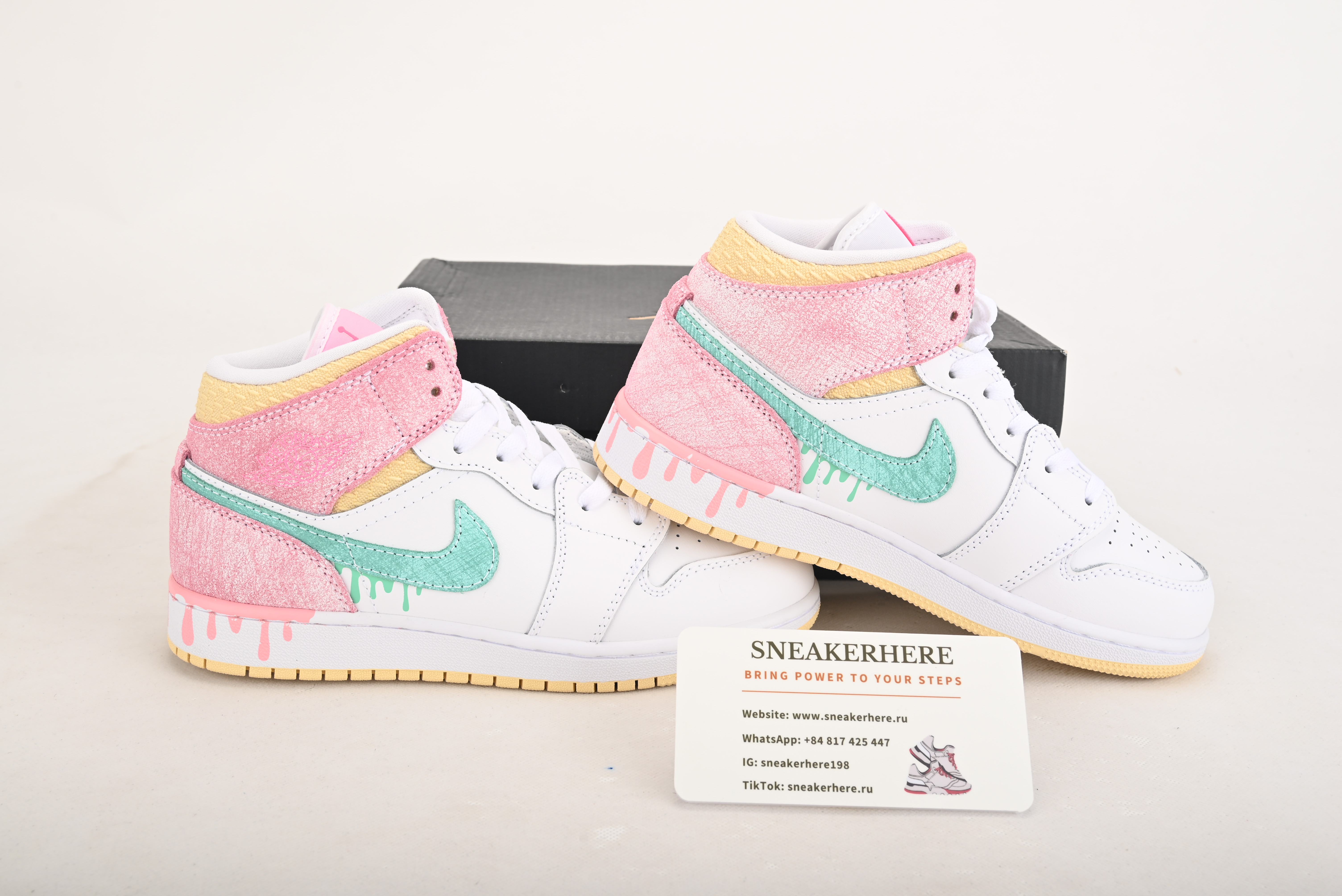 Air Jordan 1 Mid AJ1 Paint Drip DD1666-100