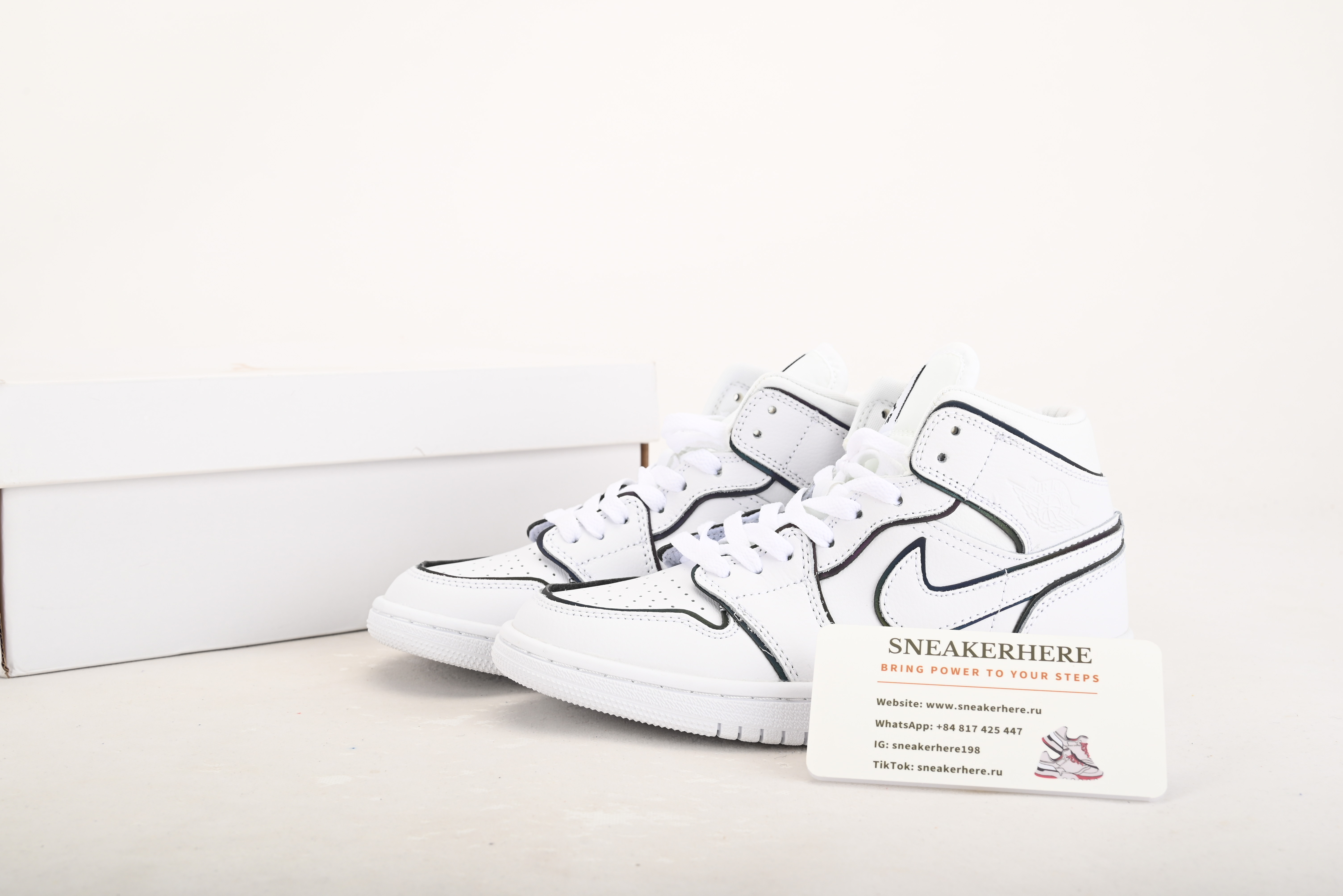 Air Jordan 1 Mid Iridescent Reflective White CK6587-100