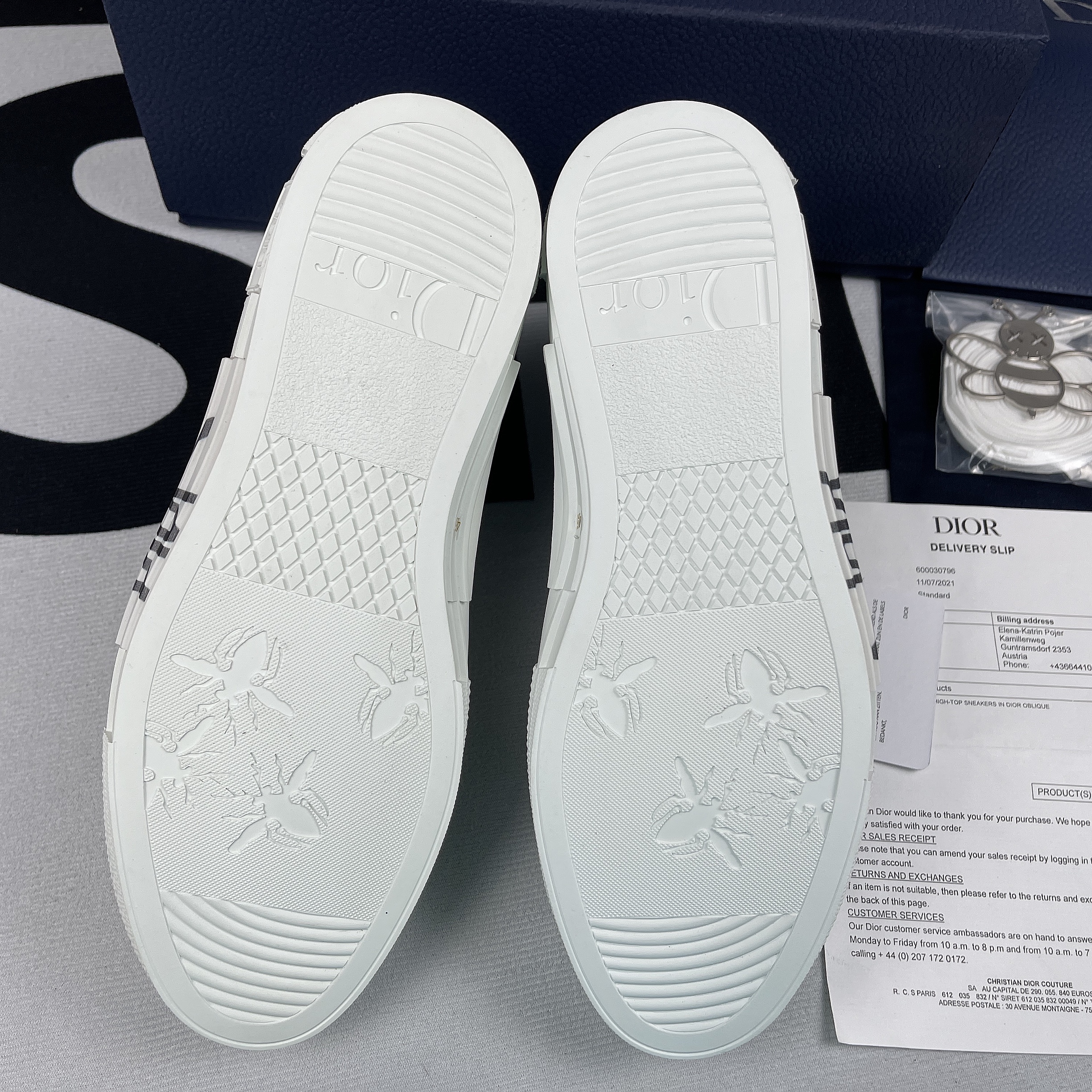 Dioorr And Shawn B23 High Top Bee Embroidery 3SH118YYO_H960