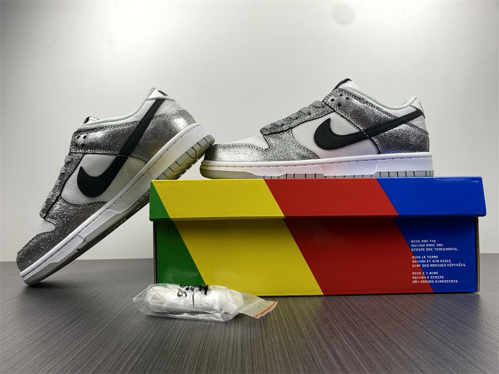 Nike Dunk Low “Shimmer” Black White Silver DO5882-001