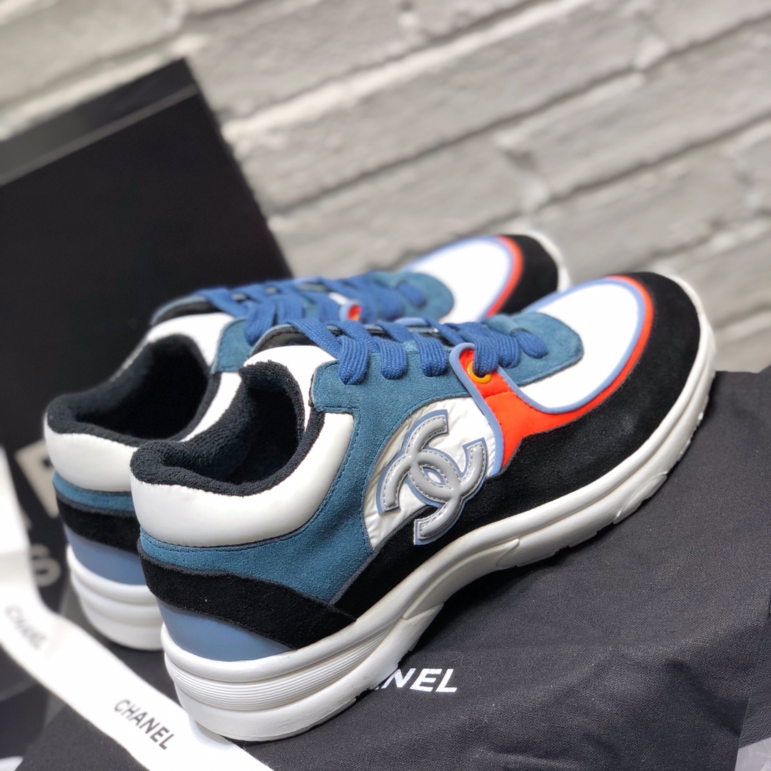 Channe1 Low Top Trainer CC White Navy (W)