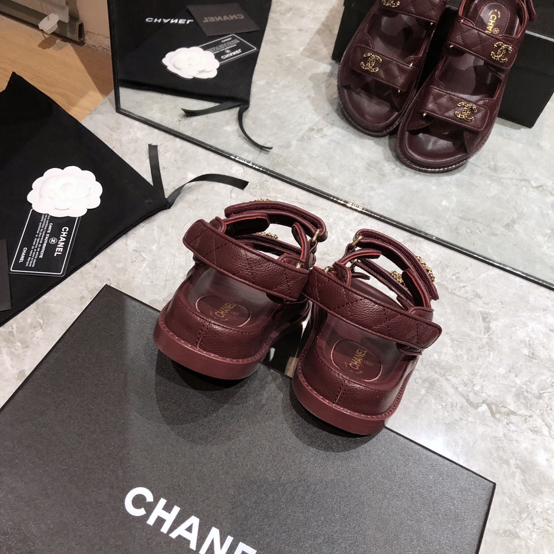 Channe1 Sandal Red 003