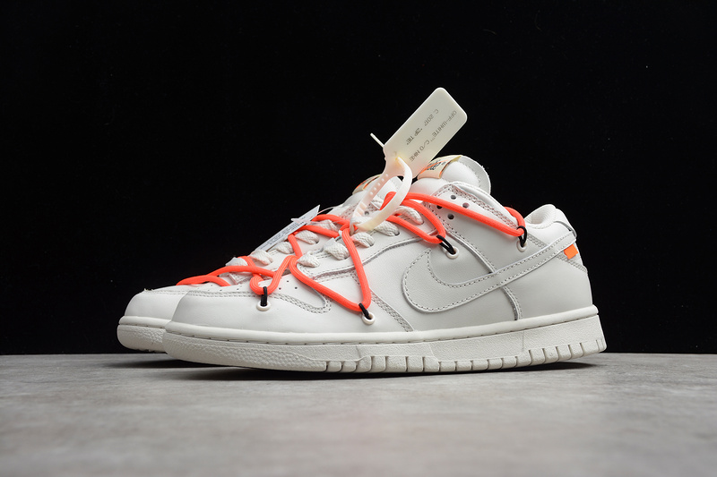 Off-White x Nike SB Dunk Low LTHR OW Beige White  CT0856-900