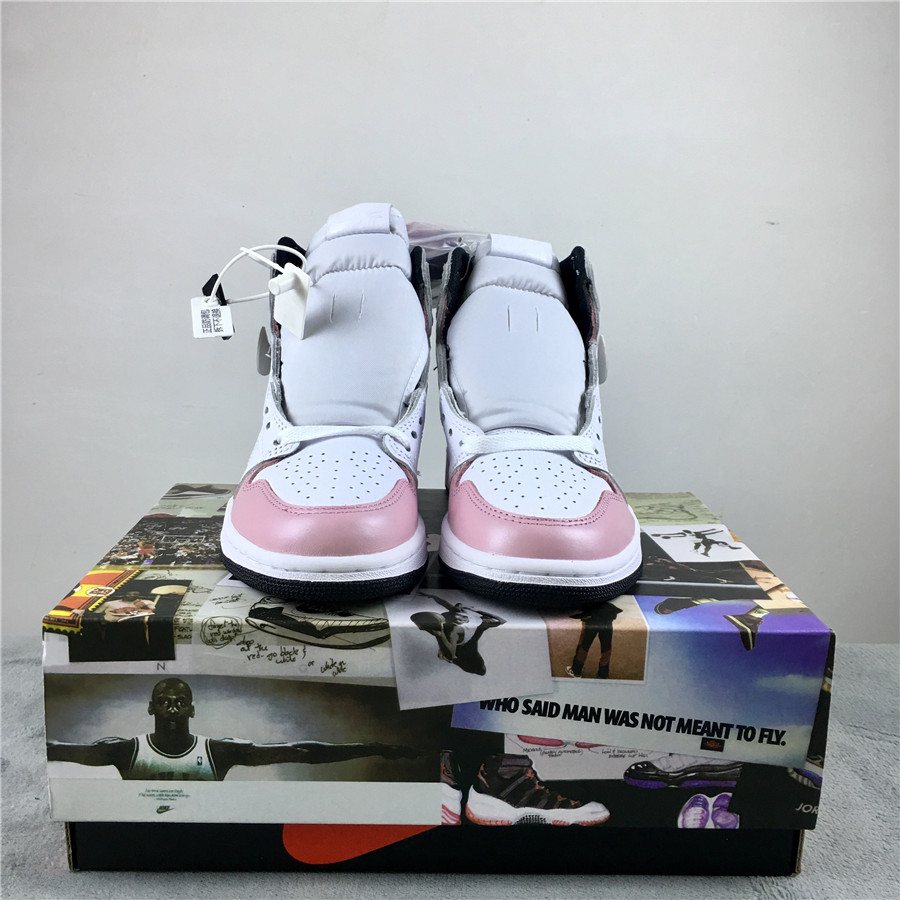 2019 Air Jordan 1 High OG GS White Pink Black 555088-688