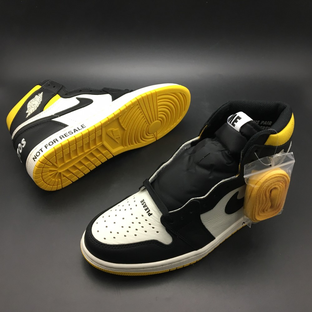 Air Jordan 1 Retro High "Not for Resale" Varsity Maize 861428-107