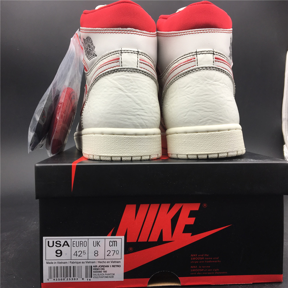Jordan 1 Retro High Phantom Gym Red  555088-160
