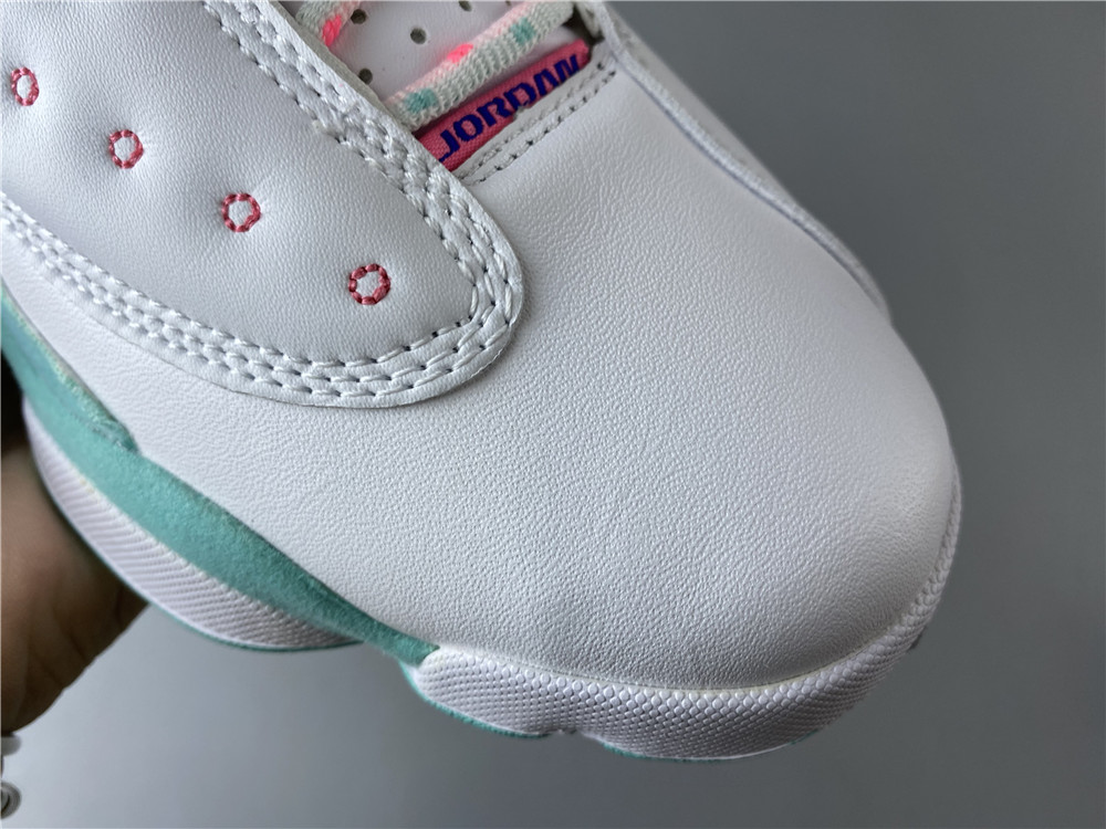 Air Jordan 13 Retro White Soar Green Pink  439358-100