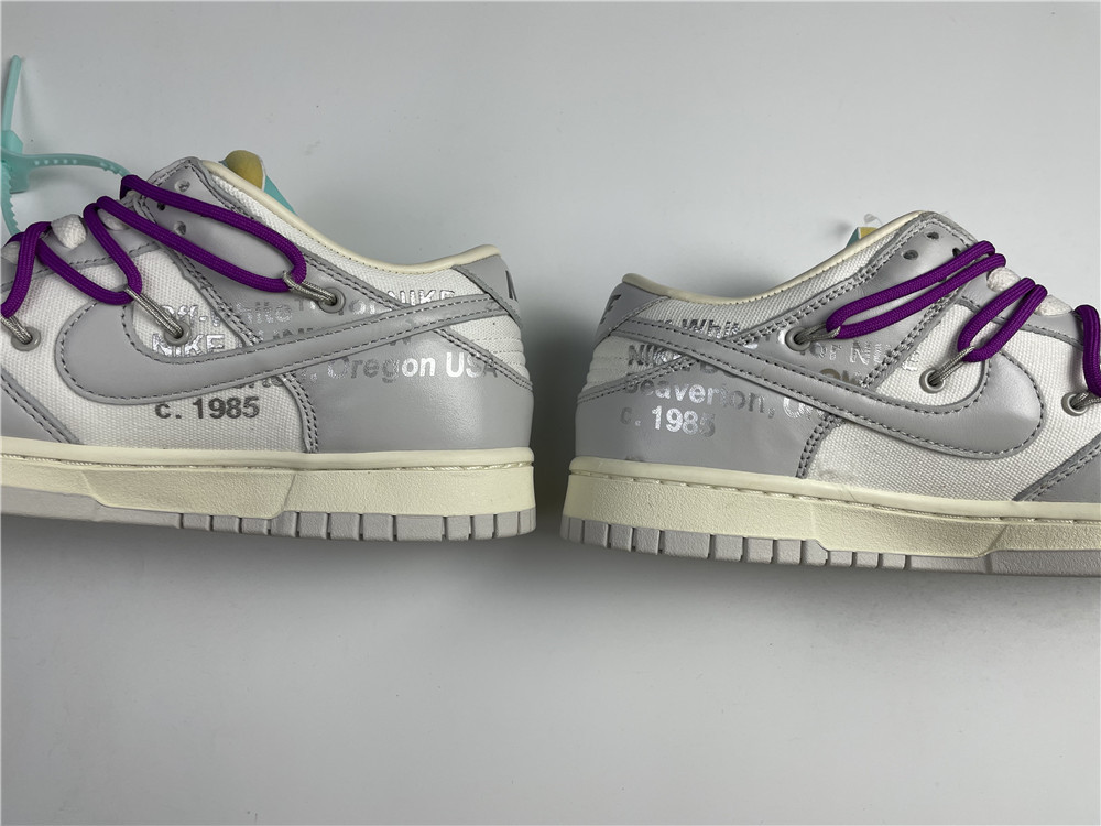 Off-White x Nike SB Dunk Low Beige Grey Purple DM1602-100