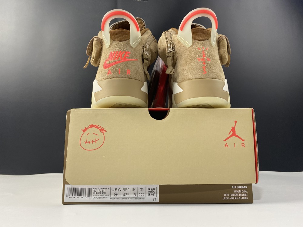Jordan 6 Retro Travis Scott British Khaki  DH0690-200