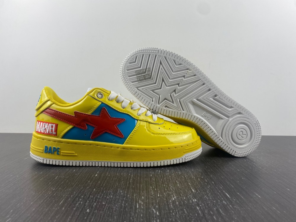 A Bathing Ape Bape Sta MARVEL Yellow Blue