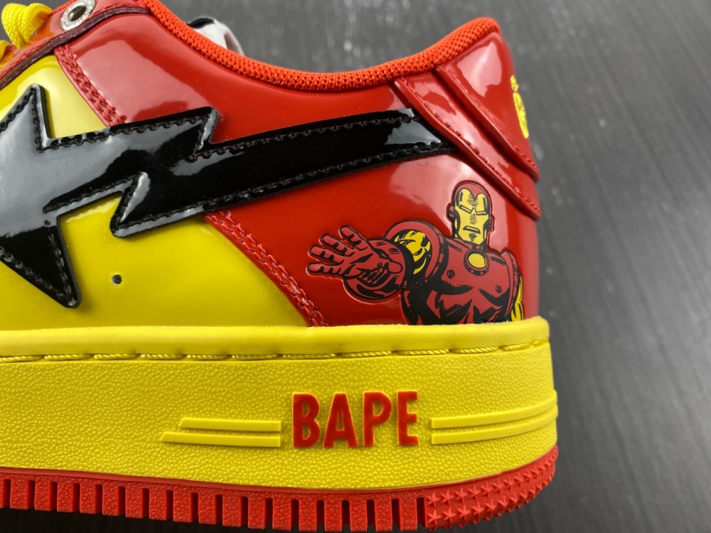A Bathing Ape Bape Sta MARVEL Yellow Red
