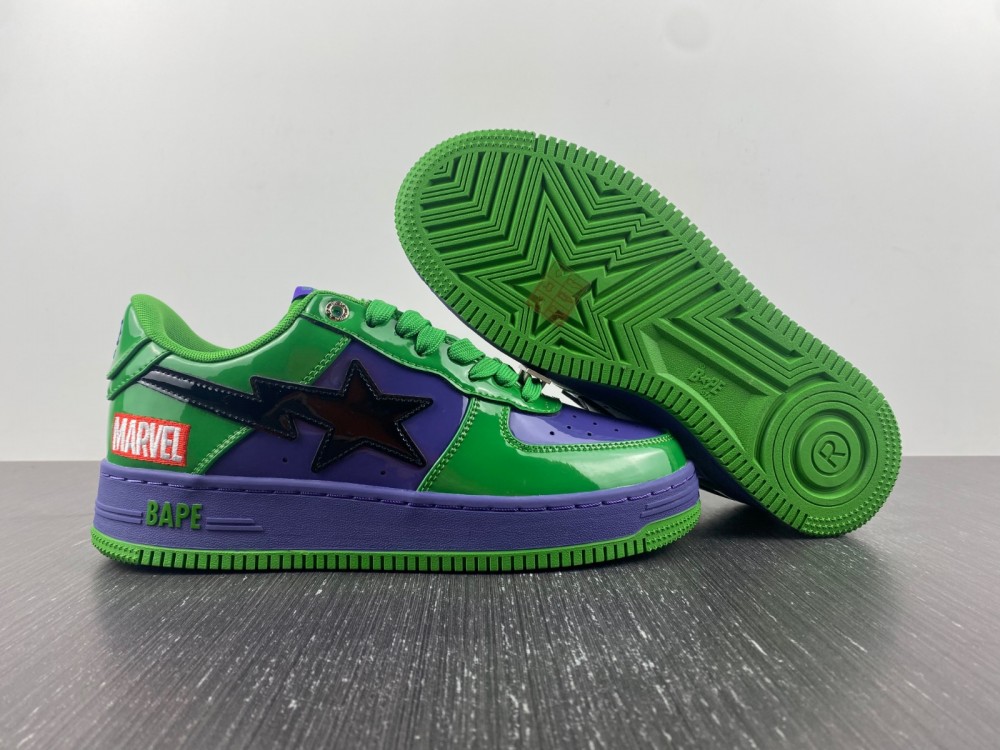 A Bathing Ape Bape Sta MARVEL Green Purple