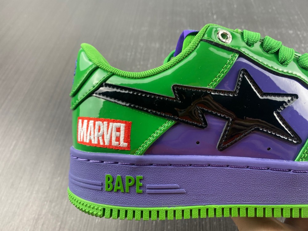 A Bathing Ape Bape Sta MARVEL Green Purple