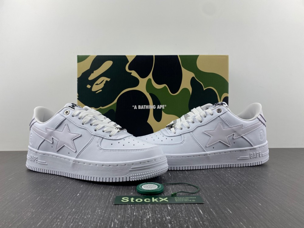 A Bathing Ape Bape Sta white