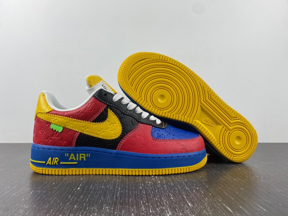 Nike Air Force 1 LsVttn blue red yellow