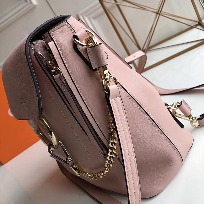 Chloee Faye Calfskin Large Backpack in Pink