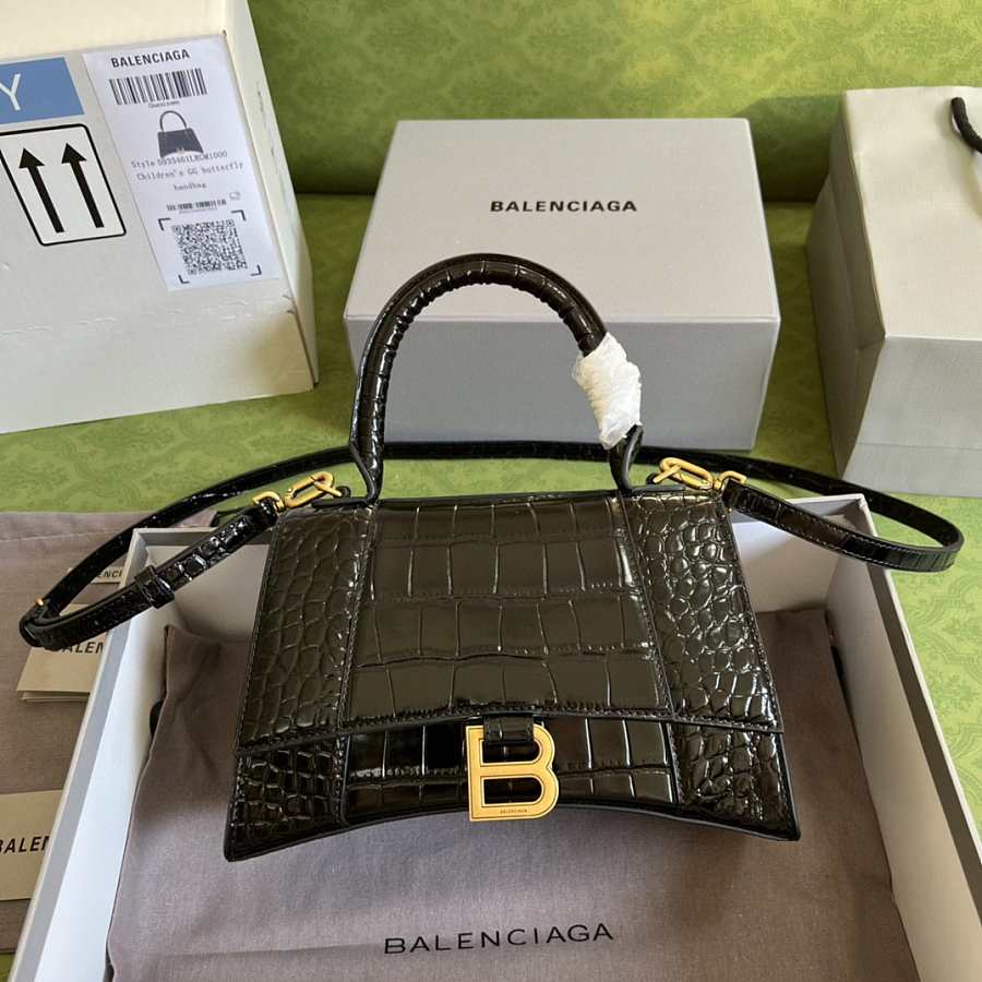 Blncig Hourglass Handbag Black