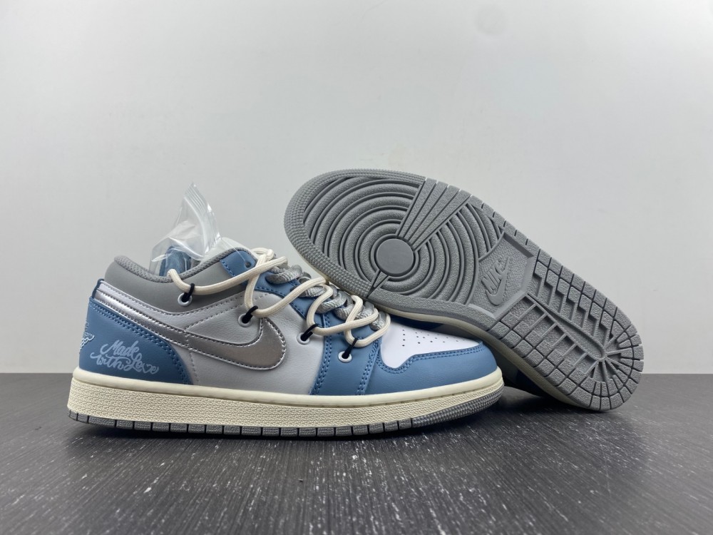Nike Air Jordan 1 low white blue 553558-053