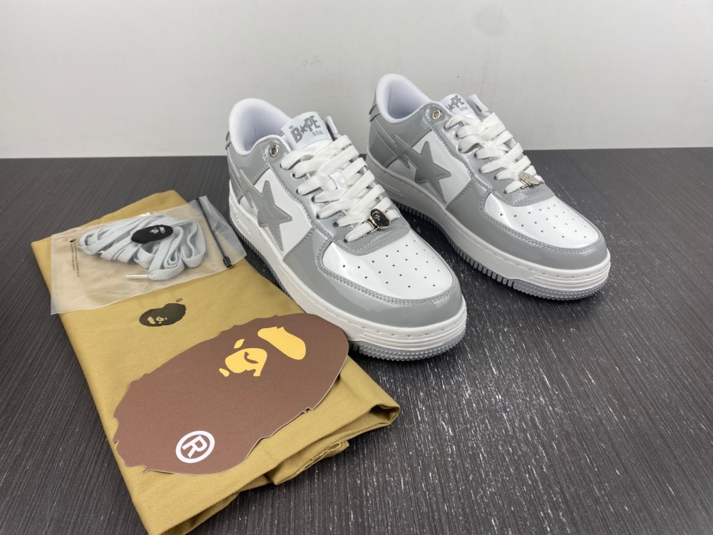 A Bathing Ape Bape Sta white grey