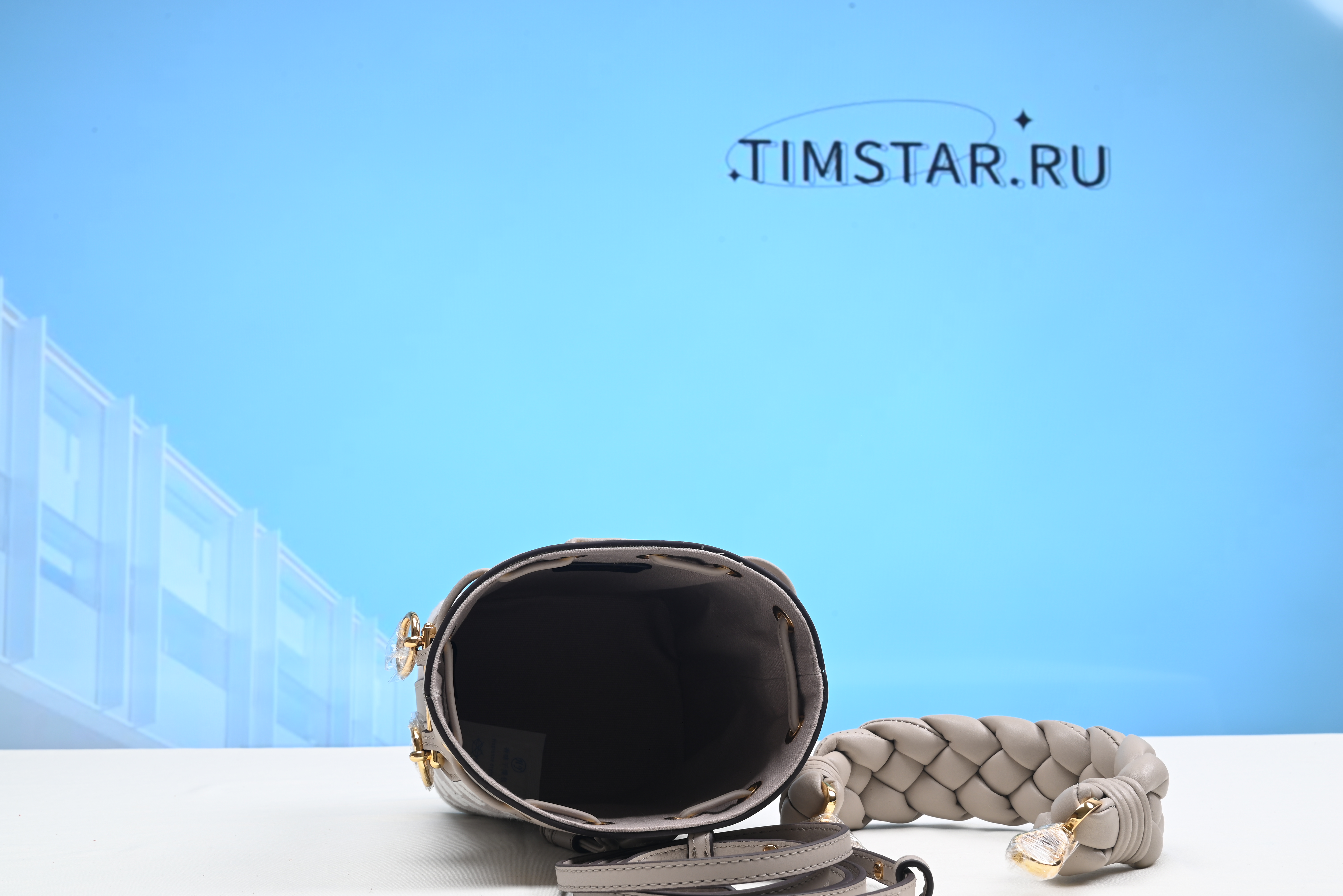 Fendi Mon Tresor Gray FF canvas mini-bag-12*10*18cm