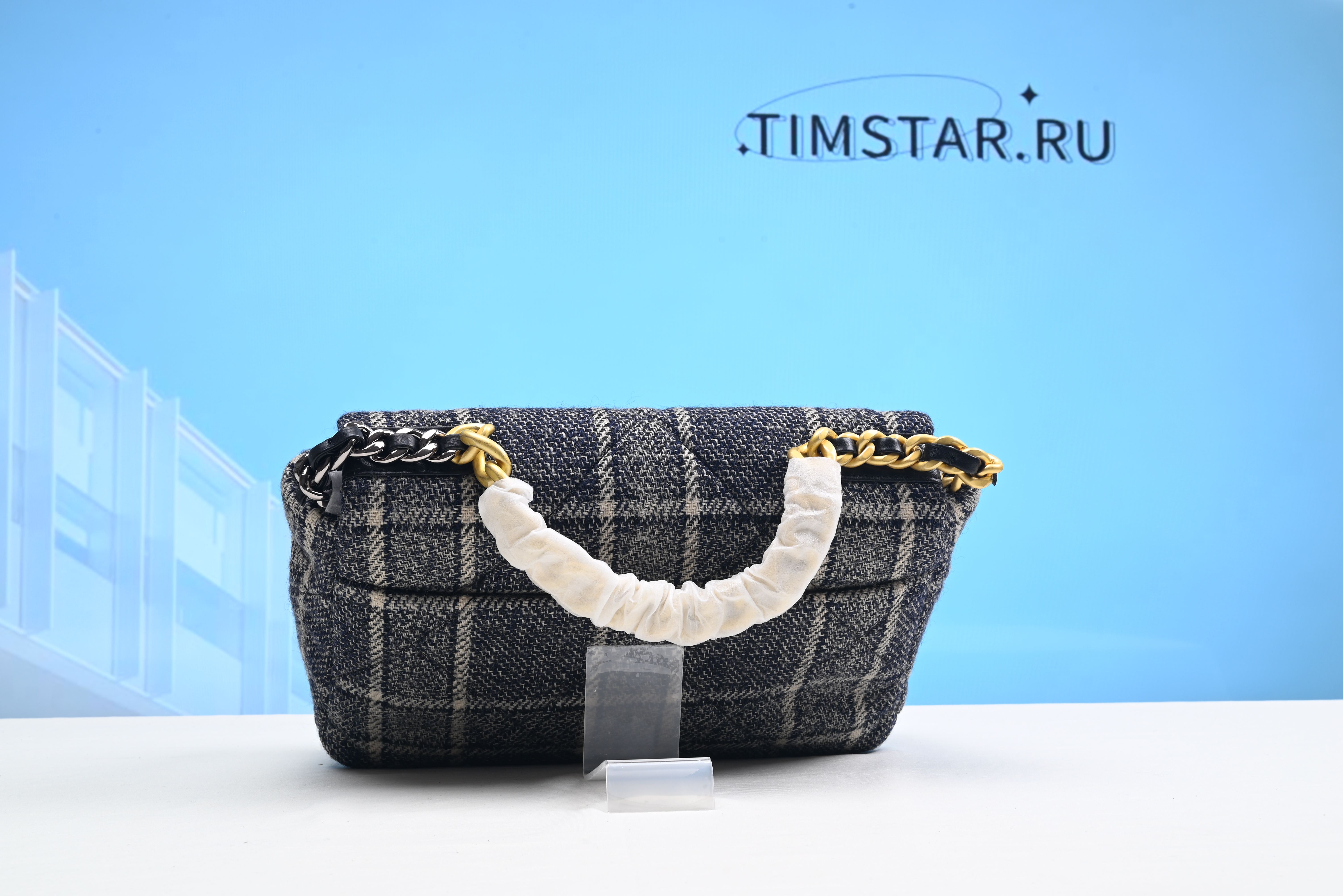 Channe1 Checkered bag 25cm