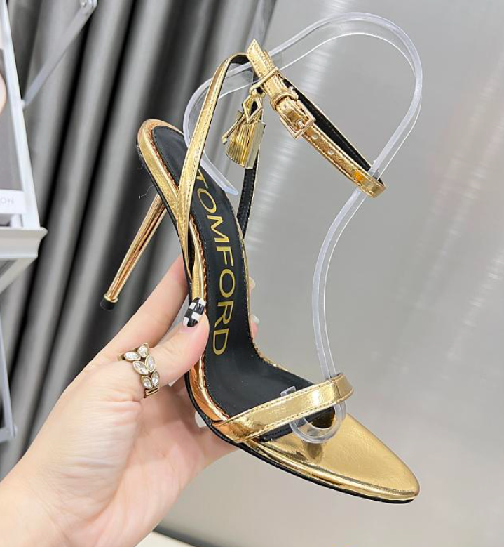 Tom F0rd Heels 10.5cm Gold