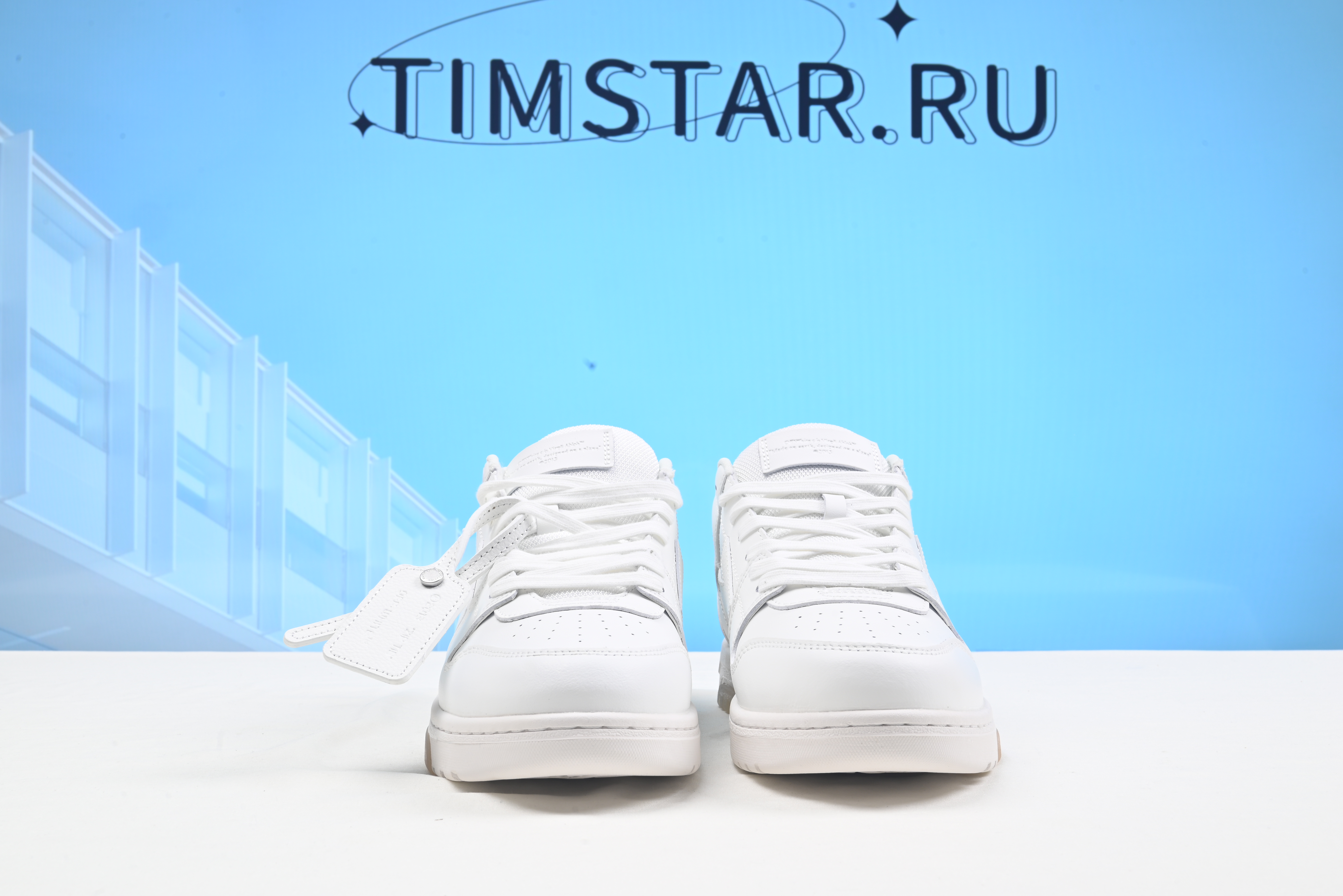 OFF-WHITE Out Of Office OOO Low Tops Triple White