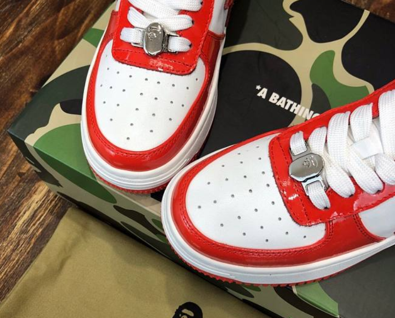 A Bathing Ape Bape Sta Low red