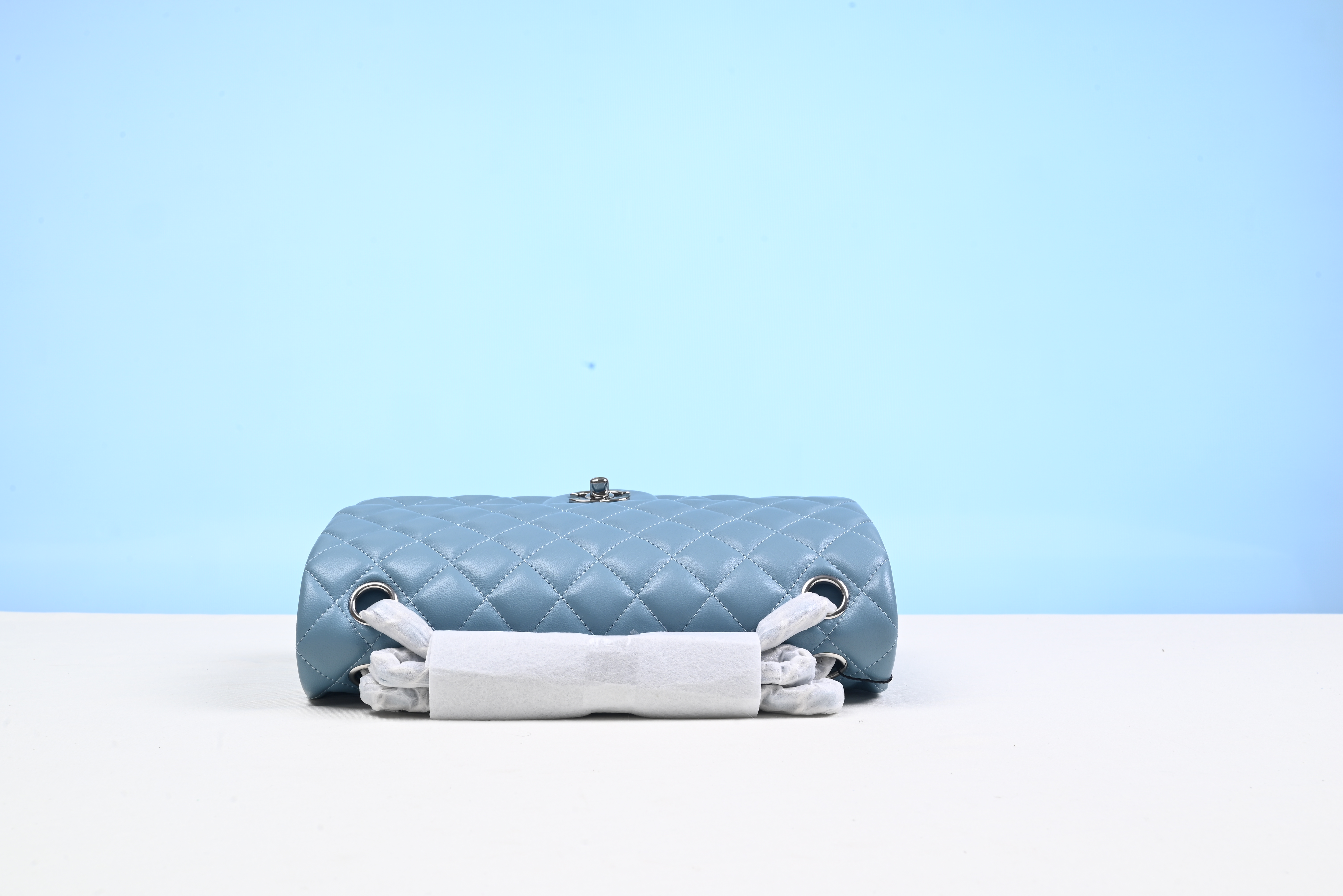 Channe1 Bag Blue gray 25cm